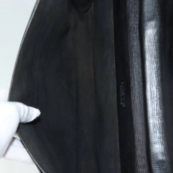 LOEWE Anagram Hand Bag Leather Black Auth - Picture 9 of 16